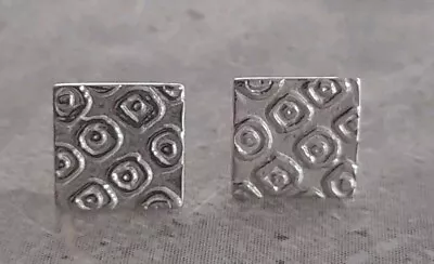 Beautiful Signed Ola Gorie Square Shaped Silver Earrings • £40