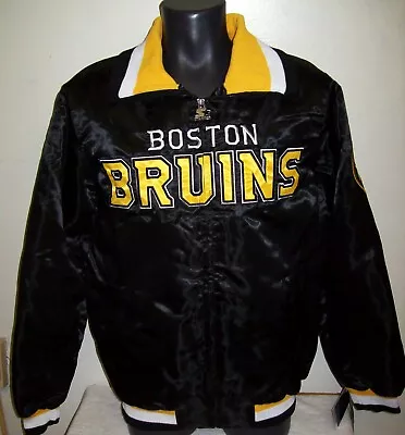 BOSTON BRUINS Full Zip Starter NHL  Jacket BLACK & YELLOW  M L XL  • $105.99