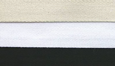 Cotton Herringbone Apron Tape ( Choice Of Colour & Sizes )   • £3.99