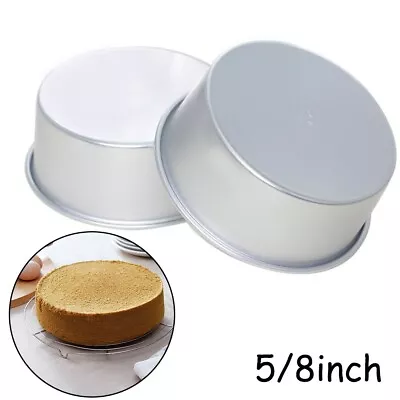 Round Bread Base Bakeware Cake Pan Baking Tin - 5inch / 8Inch Deep - Oven Baking • £5.94