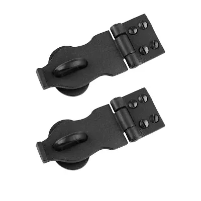 Black Wrought Iron Hasp Lock 4 X1.75  Rust Resistant Pack Of 2 Renovators Supply • $22.79