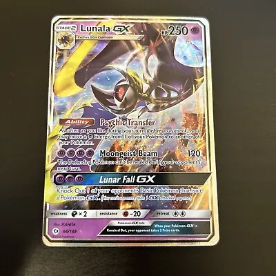 Lunala GX 66/149 Ultra Rare 2016 Pokémon Sun & Moon Base Set TCG Card NM • $2.25