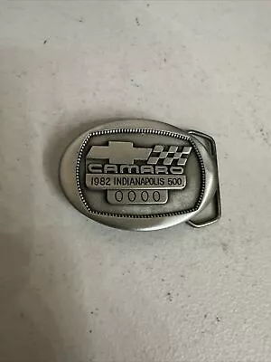 Vintage 1982 Chevy Chevrolet Camaro Indianapolis 500 Pit Badge Belt Buckle • $15