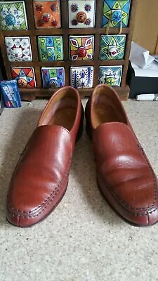 £19.99 • Buy Ely By Sanders Vintage Brown Full Leather Apron Front Mens  Loafer Shoes  Uk 9
