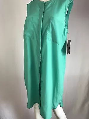 Mossimo Shirt Dress Sleeveless Buttons Pockets Lite Weight Size L (s15) Reg $25 • $11.33