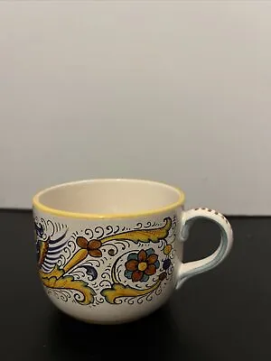 Ceramica  Deruta Coffee Mug Hand Painted Made In Italy • $24