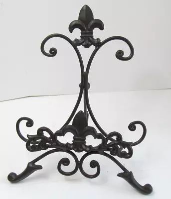 Victorian Style Ornate Easel Picture Art Plate Book Display Stand Metal 10” Z • $28.50