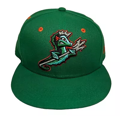 Norfolk Tides New Era 59Fifty Fitted Baseball Hat 7 1/2  Green MiLB • $25.99