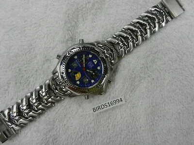 Rare Esq Movado 9500 Six Analog Digital Watch Vgc. Multo Color Dial 4 Coils S/s • $499.99