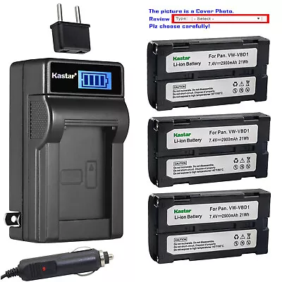 Kastar Battery LCD AC Charger For Panasonic PV-SD4090 PV-SD5000 VM-VBD1 BDC-58 • $8.99