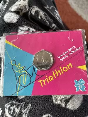 Royal Mint Olympic 50p Fifty Pence  Coin Brilliant Uncirculated - Triathlon • £0.99