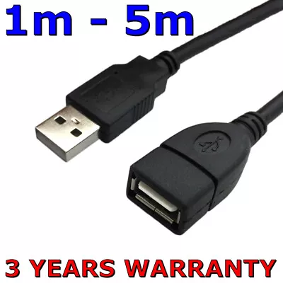 Long USB Extension Data Cable 2.0 A Male To A Female Adpter Cord For Computer • $7.95