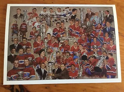 Maurice Richard Jean Beliveau Guy Lafleur SIGNED Montreal Canadiens '92Xmas Card • $175
