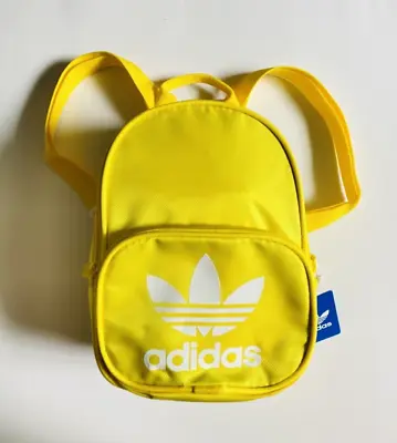 Womens Adidas Originals Santiago Mini Backpack Trefoil Logo Yellow • $42.55