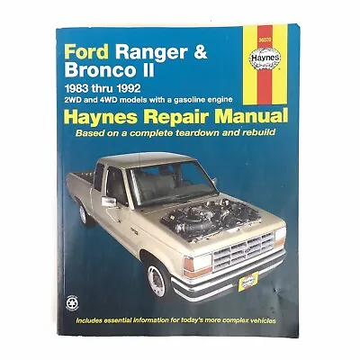 Haynes Ford Ranger & Bronco II Repair Manual 1983-1992 2WD 4WD Models • $19.99