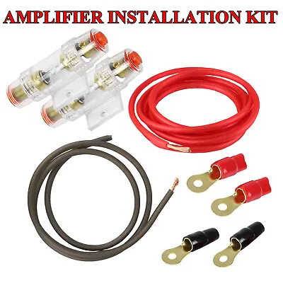 Fuse Holder With 60A AGU Fuse Inline Auto 4 Gauge Power Wire Battery Install Kit • $15.99