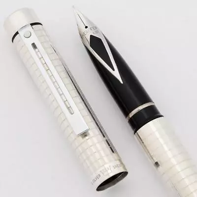 Sheaffer TARGA 1006 Fountain Pen - Sterling Grid Chrome Trim Steel Nib (NOS) • $129.95