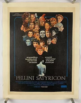 FEDERICO FELLINI SATYRICON On LINEN Belgian Movie Poster (Fine) 1970 18 X13 3/4  • $75