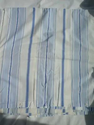 £25 • Buy Vintage Laura Ashley Blue & White Striped Cotton Double Duvet Cover 220 X 240cm 