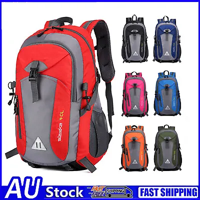 $29.95 • Buy 40L Waterproof Hiking Camping Bag Travel Backpack Daypack Luggage Rucksack Bag