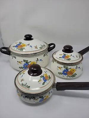 VILLEROY & BOCH China ALT AMSTERDAM Metal Cookware 3 Piecs In Verygood Condition • $49