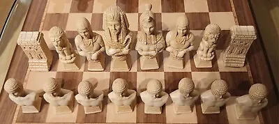 Chess Eygptian Ramesses. Ivory & Burgundy SAC. VintageGood Condition • £99.95