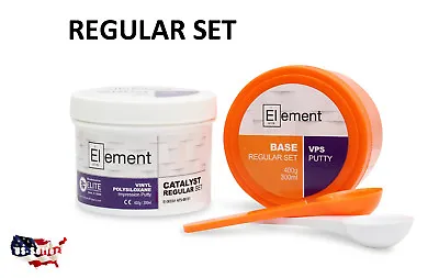 ELEMENT PUTTY REG Set VPS PVS Dental Impression 300 ML Base & Catalyst NO BOX • $54.99