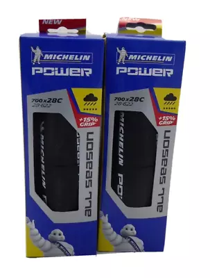 MIchelin Power All Season Clincher 700x28 Black PAIR • $124.95