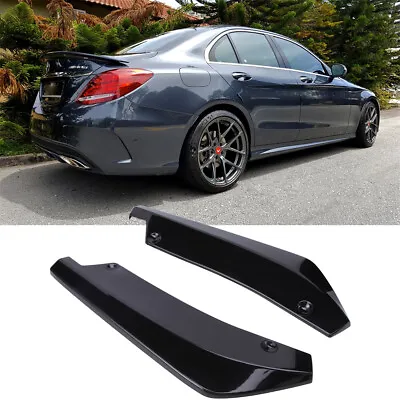 For Mercedes-Benz W205 W204 W203 Rear Bumper Lip Splitter Diffuser Gloss Black • $21.79