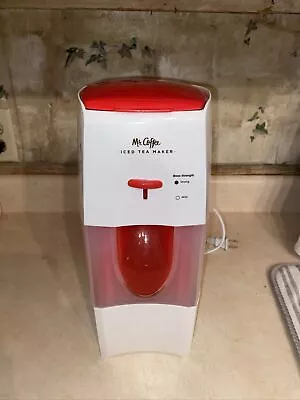 Mr Coffee Fresh Tea 3 Quart Iced Ice Tea Maker Red TM75RS (No Pitcher) Tested! • $20