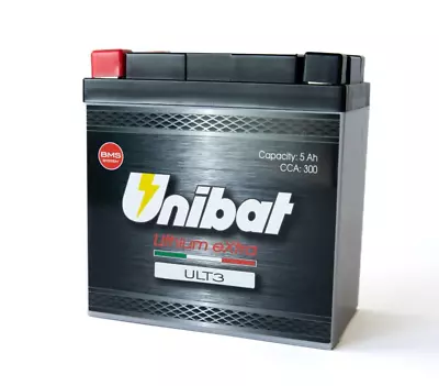 Motorcycle Battery Aprilia BMW UNIBAT LITHIUM 300 CCA 2 Year WARRANTY Yuasa ULT3 • $199.99