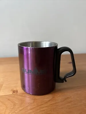 £4.95 • Buy Summit Mug Aluminium With Plastic Clip Handle Purple Lightweight Outdoors