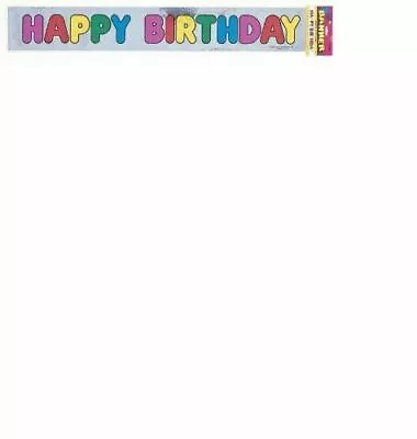 TRI 12ft Happy Birthday Foil Banners (various Ages) • £1.59