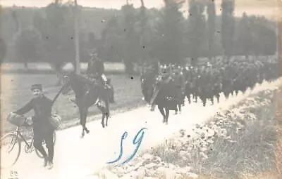 RPPC FRANCE SOLDIER'S BIKE HORSE MILITARY REAL PHOTO POSTCARD (c. 1915) WNC 202 • $9.95