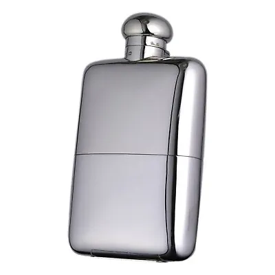 ANTIQUE - Sterling Silver - HIP FLASK - Extra Large 6oz Mappin & Webb - 1920 • $1554.18