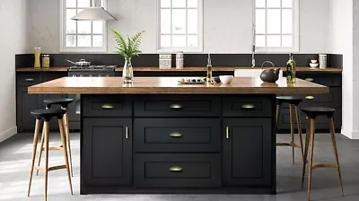 RTA Wood 10X10 Modern Classic Shaker Black Kitchen Cabinets - Lifetime Warranty • $4599.99