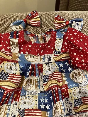 Cabbage Patch 16  Patriotic Jumper Style Dress Panties2 Hairbows 4 Pieces • $18.99