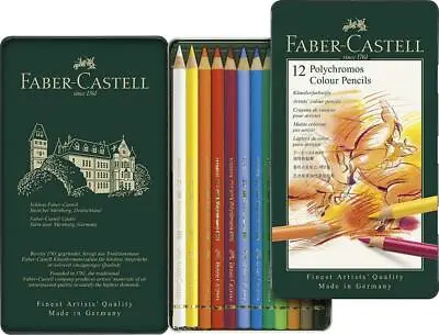 Faber-Castell Tin Of 12 Polychromos Artists' Pencils • £19.49