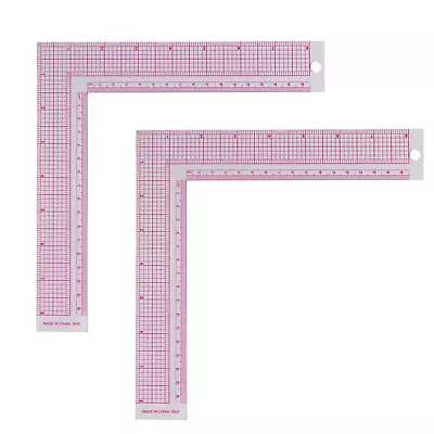 2 Pcs Plastic Sewing Ruler L Shaped 90 Degree Curve Ruler Sewing Measure Tailor • $8.22