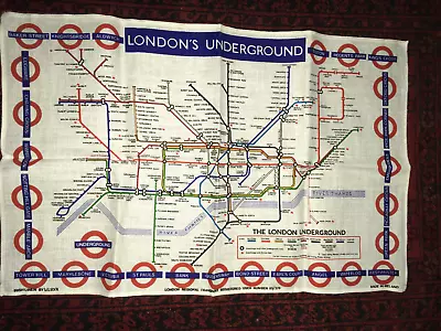 London Underground Regional Transport Kitchen Tea Towel Irish Linen Ulster 19x29 • £10.62
