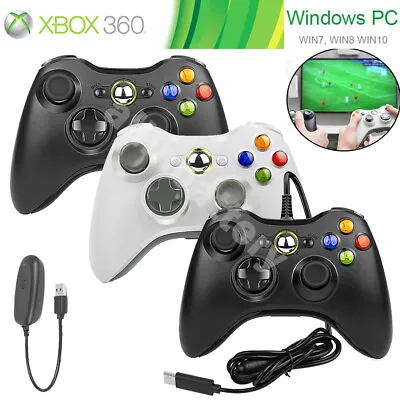 XBOX 360 Wired/Wireless Game Controller Gamepad For MS XBOX 360 Console Windows • $21.49