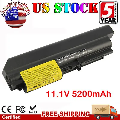 Battery For IBM Lenovo ThinkPad T61 T61u T61p R400 R61 T400 42T4533 42T5265 New • $14.99