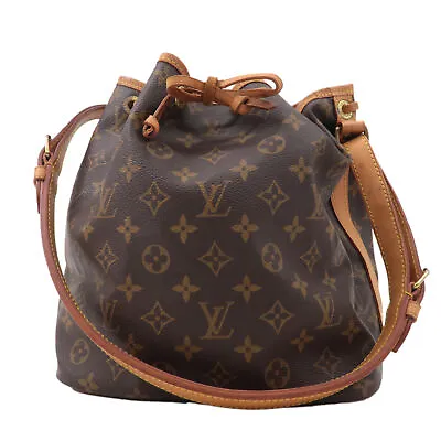 $984.50 • Buy Authentic Louis Vuitton Monogram Petit Noe Shoulder Bag Brown M42226 Used F/S