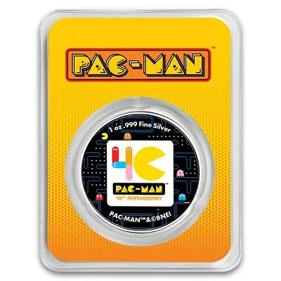 2020 Niue PAC-MAN 1 Oz Colorized SILVER Coin In TEP ~ 40th Anniversary Pacman • $102.53