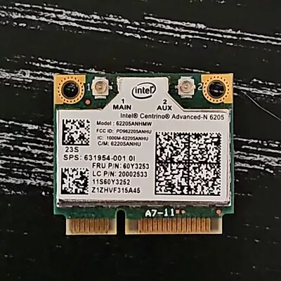 Genuine Intel Centrino Advanced-n 6205 Wifi 62205anhmw Mini Pci-e Half Full Size • $0.99