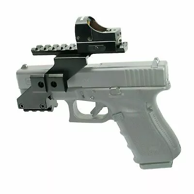 Mini Holographic Red Dot Sight + Picatinny Weaver Scope Mount For Pistols 17 19 • $34.99