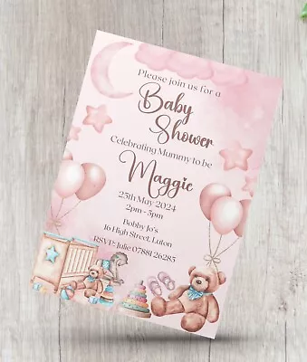 12 X Personalised Baby Shower Invitations Mummy To Be Invites • £4.99