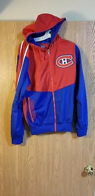 NHL Montreal Canadiens Old Time Hockey Sewn Hooded Full Zip Jacket Adult S EUC • $19.97