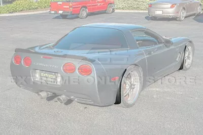 EOS Extended MATTE BLACK Front & Rear Rock Guard Mud Flaps For 97-04 Corvette C5 • $149.98