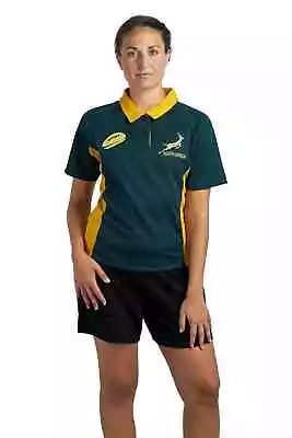 Ladies Rugby South Africa Half Sleeve T-Shirt | Button Down Collar Style • £19.99